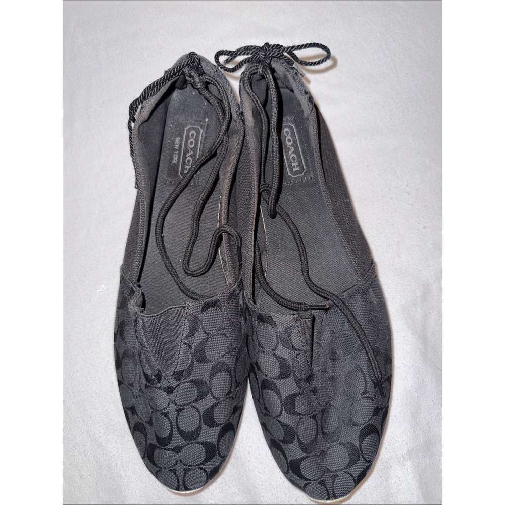 Women's Coach Ballet Style Flats Size 10 1/2, Black